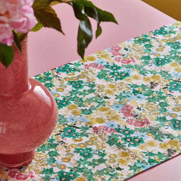 Wildflower Meadow Rose/Emerald/Peridot Fabric by Harlequin
